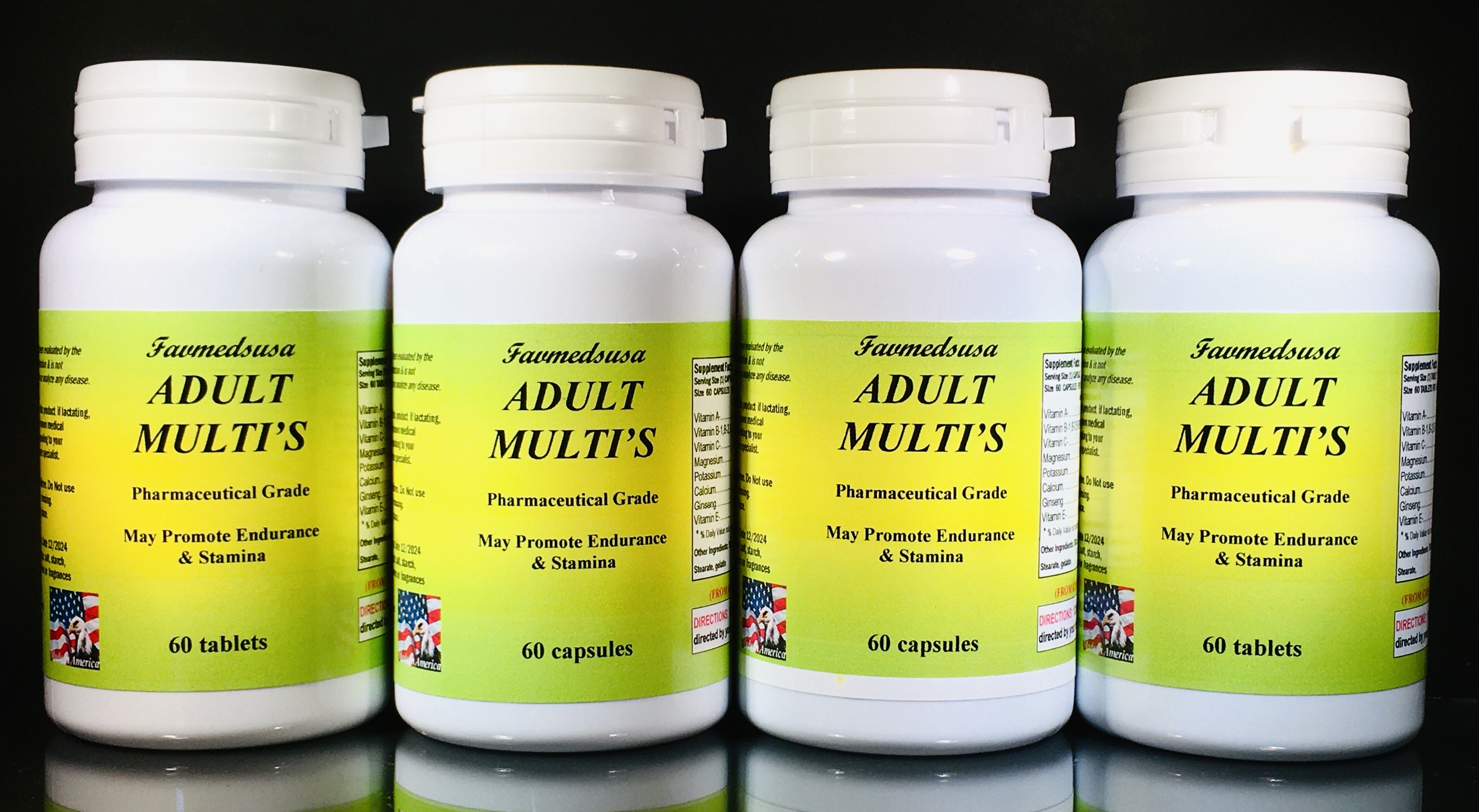 Adult Multi-vitamins - 240 (4x60) capsules